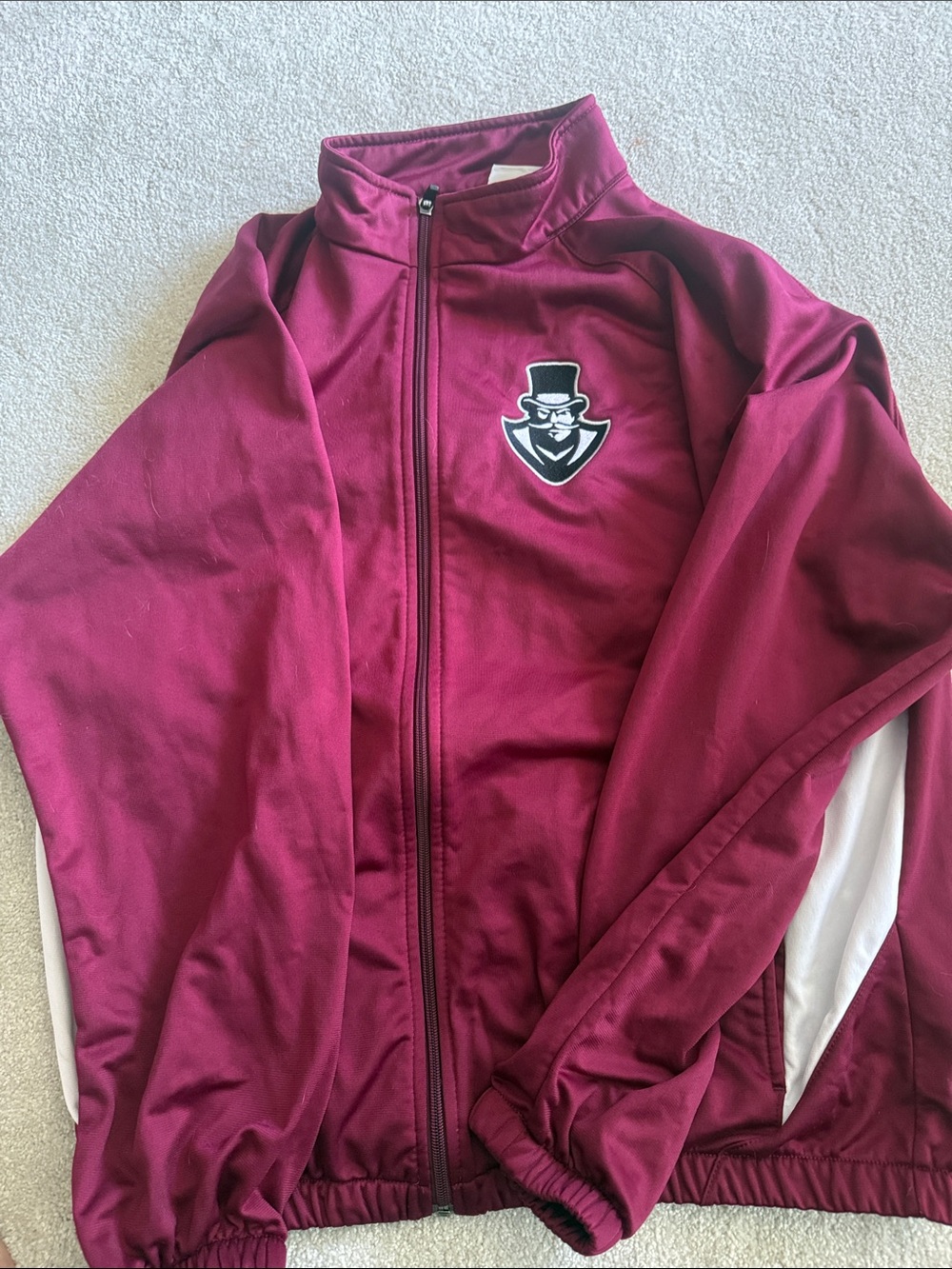 Augusta Sportswear Maroon Full-Zip Kids Jacket with Crest